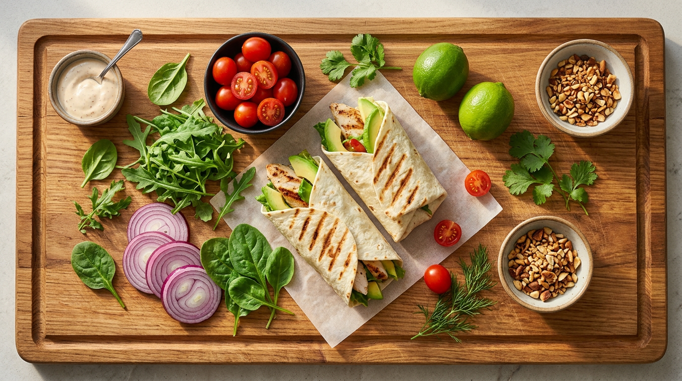 Grilled Chicken & Avocado Wraps